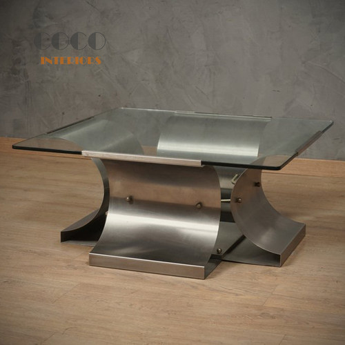 Francois Monnet Pour Kappa Table Basse法式不锈钢艺术茶几