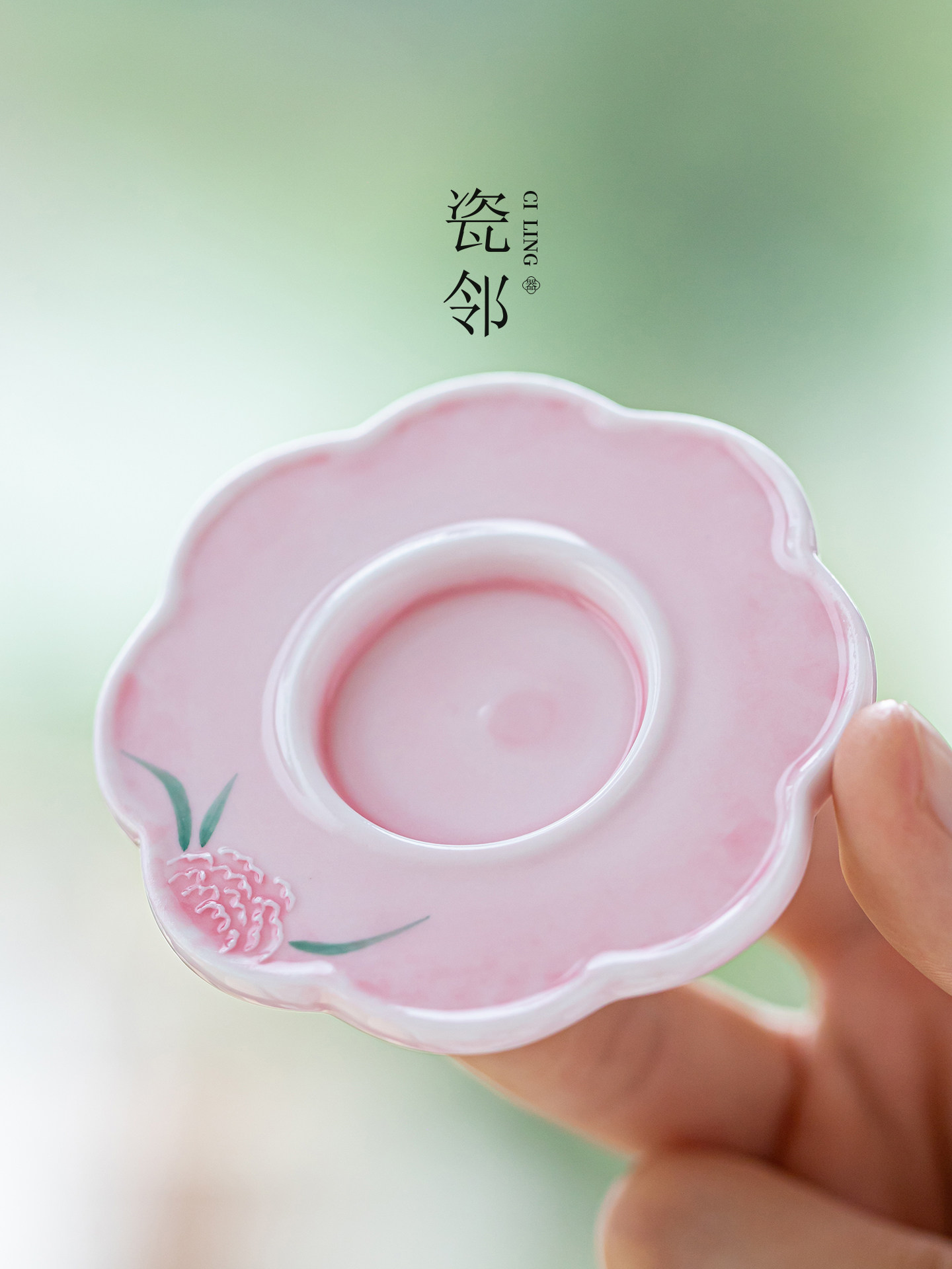 瓷邻居手绘玫瑰杯垫陶瓷中国茶杯保温垫家酱创意杯垫茶道配件,3C数码配件,USB多功能数码宝,淘宝优惠券,粉丝福利购,淘宝优惠卷