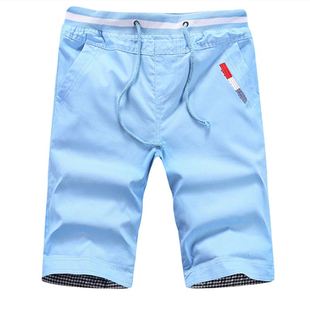 夏季纯棉运动七分裤男式大码中裤子夏天薄款五分宽松休闲短裤潮土