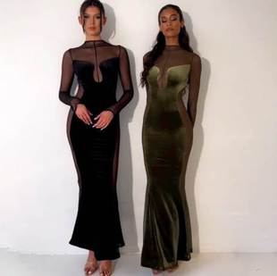 breast open party dress elegant Sexy feminine style