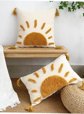 波西米亚北欧ins簇绒抱枕Bohemian tufted pillow sofa, cushion