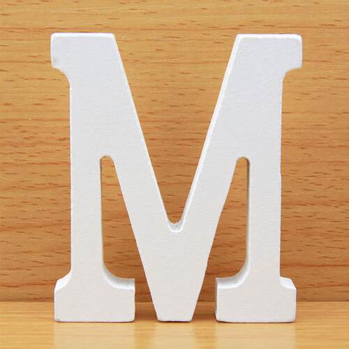 8 CM Letras Decorativas Grandes White Wooden Letters Home De
