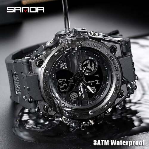 SANDA 739 Sports Men's Watches Top Brand Luxury Military