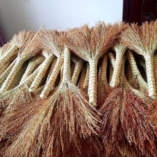 手工编织高粱苗扫把家用老式笤帚传加厚户外庭院大号地面清洁工具