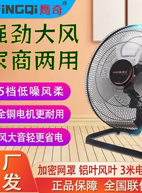 电风扇静音两用趴地扇鹰奇大风力