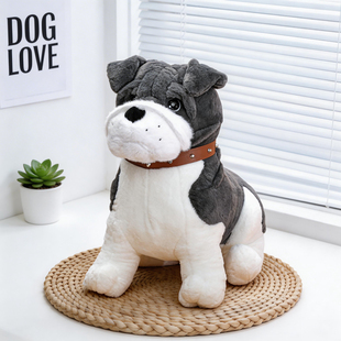 正版仿真沙皮狗毛绒玩具公仔布娃娃儿童男孩陪伴生日礼物小狗布偶