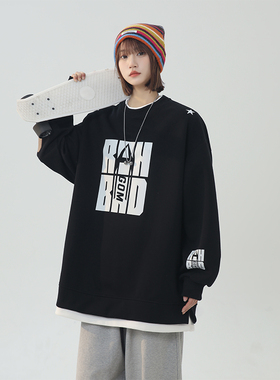 ADER DANCE2025春季新款休闲简约百搭套头圆领情侣四色卫衣