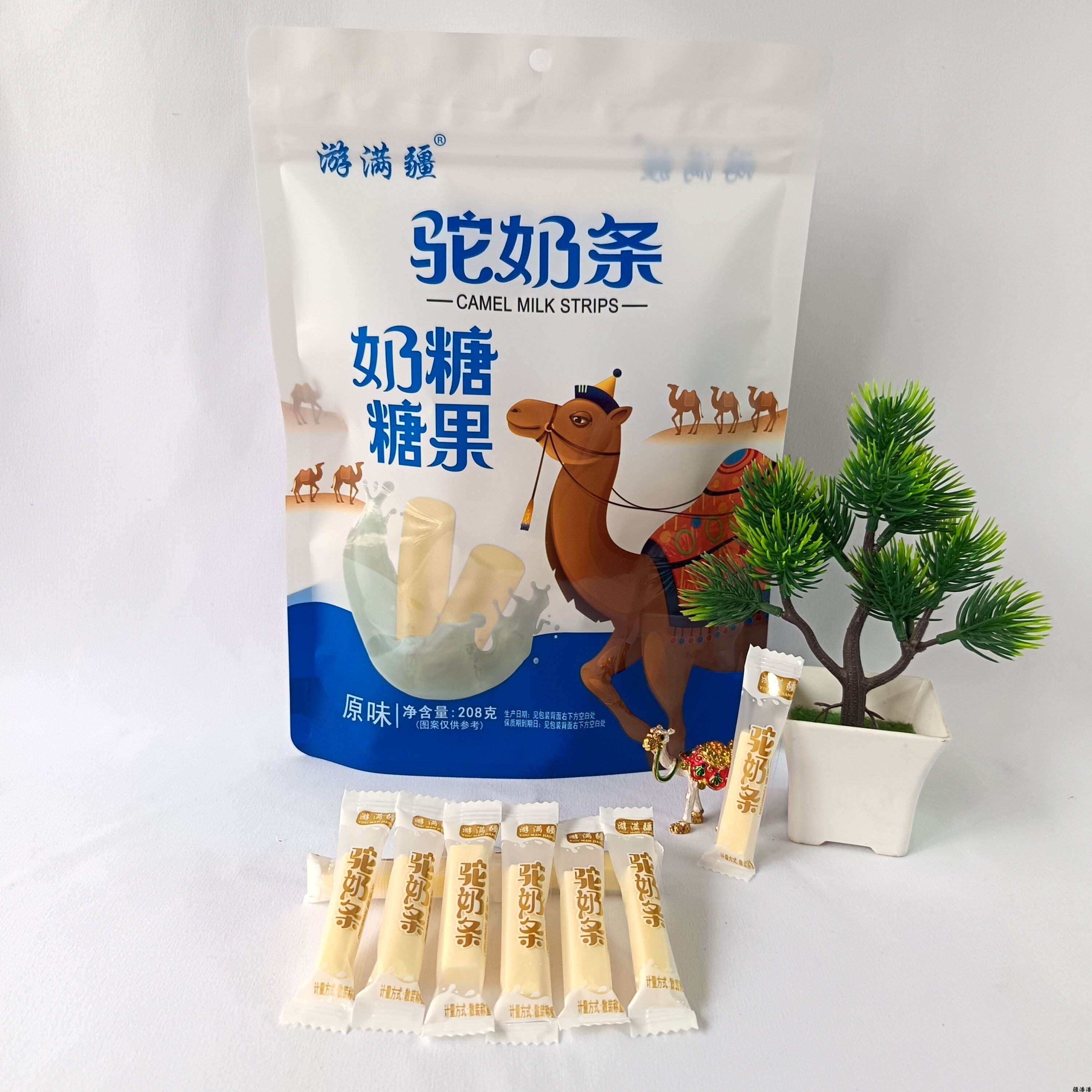 游满疆驼奶条208g新疆礼物独立装
