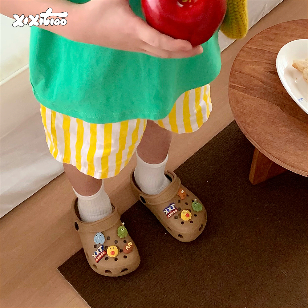 夏季小怪兽儿童洞洞鞋沙滩亲子