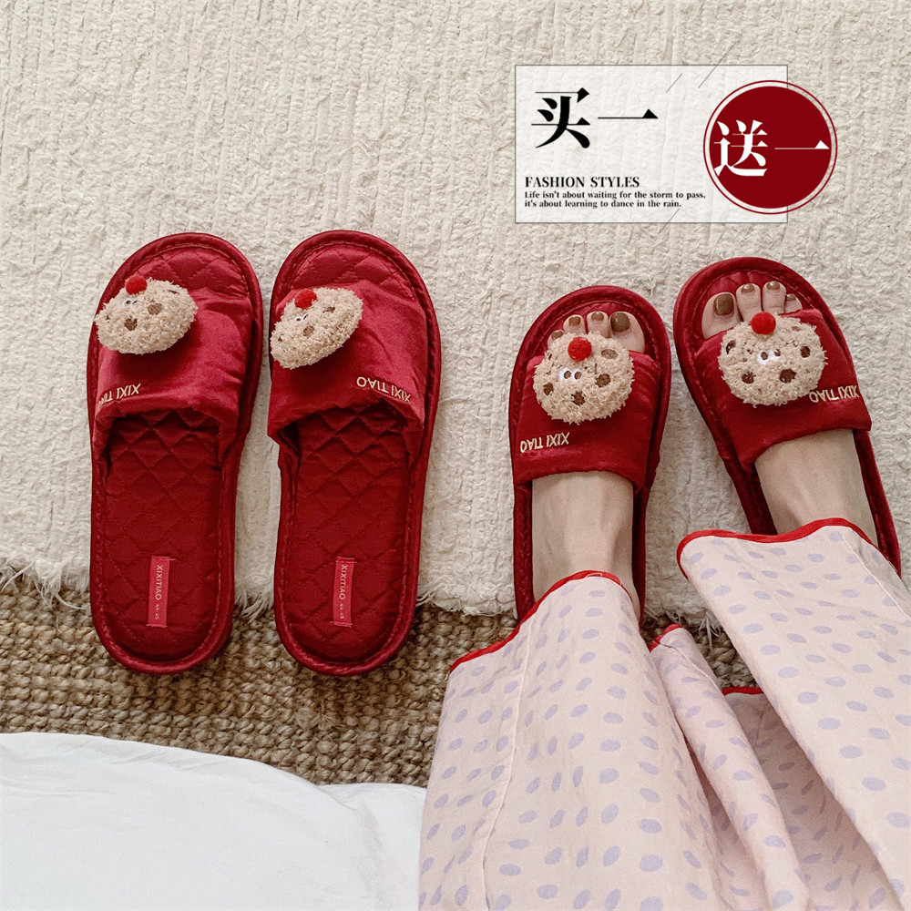 四季通用喜庆趣味曲奇饼干情侣鞋