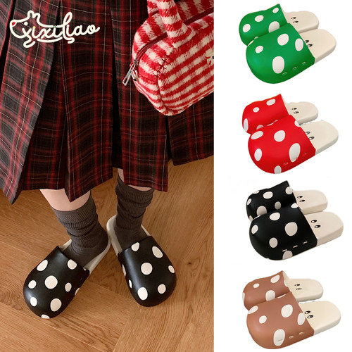 可爱蘑菇时尚休闲百搭包头拖鞋