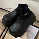 细细条百搭时尚雪地靴防水防滑户外棉鞋保暖加绒加厚棉靴女冬季