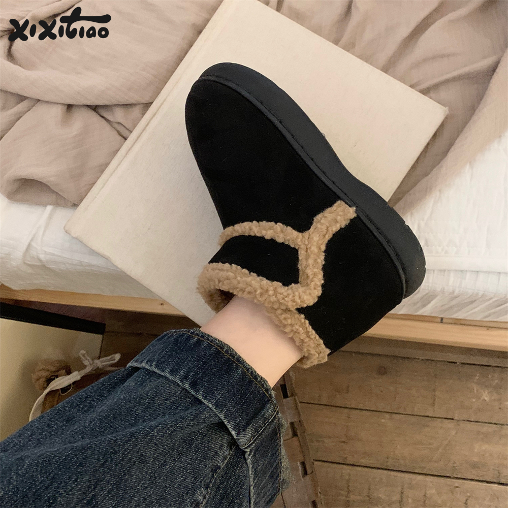 室外防滑百搭保暖魔术贴雪地靴