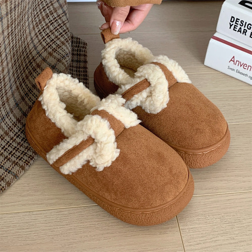 细细条百搭保暖女士全包勃肯鞋