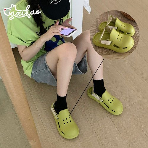户外创意可拆卸鞋带亲子洞洞鞋