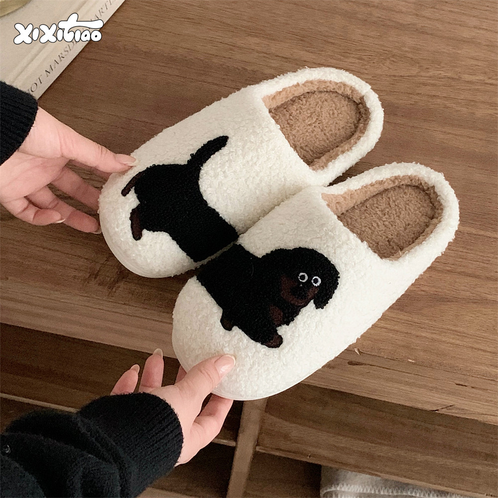 细细条 室内保暖毛毛鞋男女可爱小猫小狗秋冬新款情侣包头棉拖鞋,居家布艺,居家棉拖/棉鞋,淘宝优惠券,粉丝福利购,淘宝优惠卷