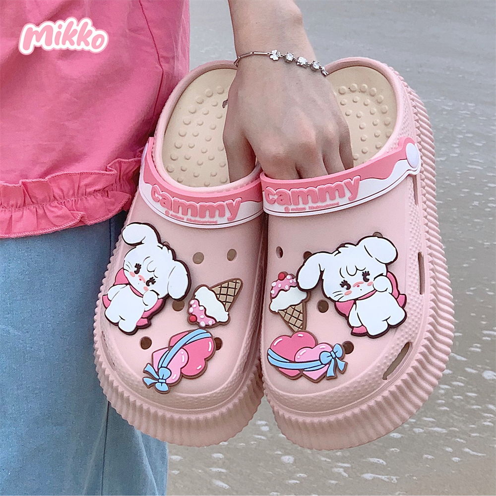 Mikko联名少女心小兔包头洞洞鞋