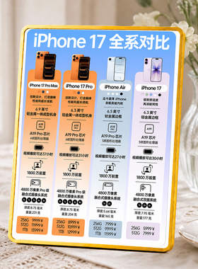 iPhone17全系对比参数装饰摆台桌面客厅数码爱好者收藏装饰摆件