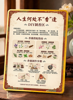 新中式人生何处不香逢DIY制香区指示牌手作活动装饰摆件