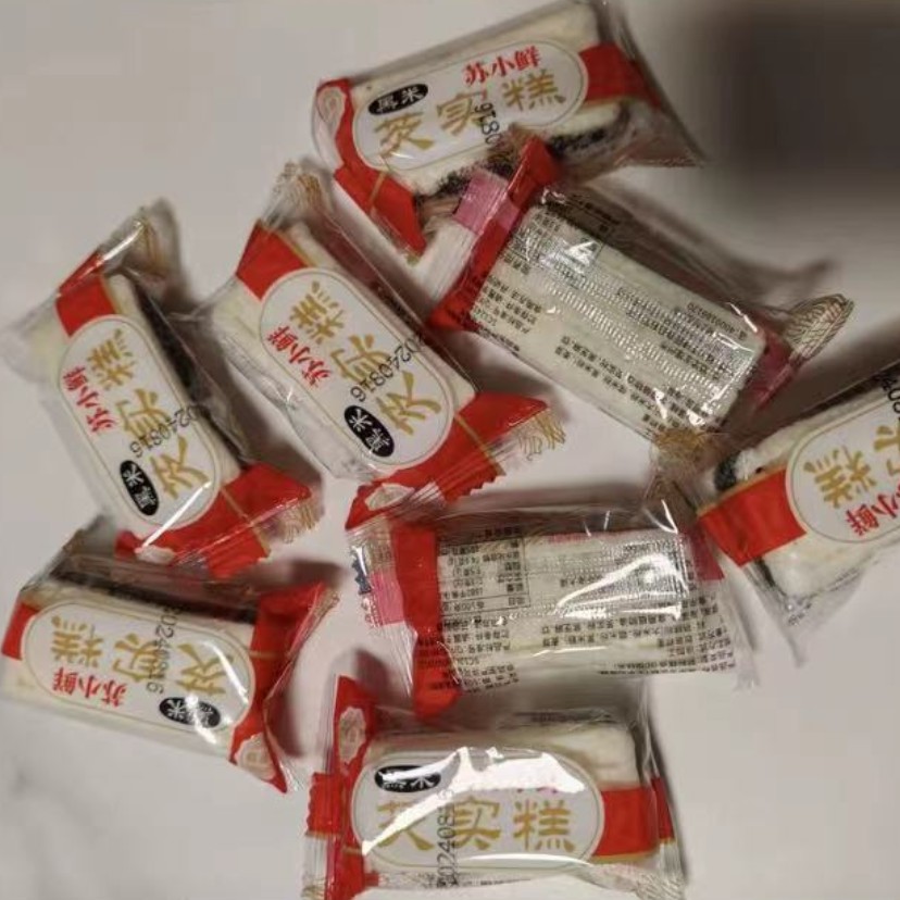 苏小鲜0蔗糖黑米芡实糕传统手工制作软糯香甜营养代餐追剧小零食