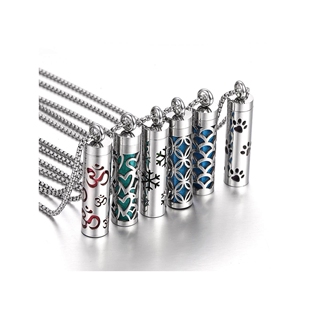 香水散发器迷你瓶香薰项链潮流简约个性钛钢吊坠男士挂件装饰品