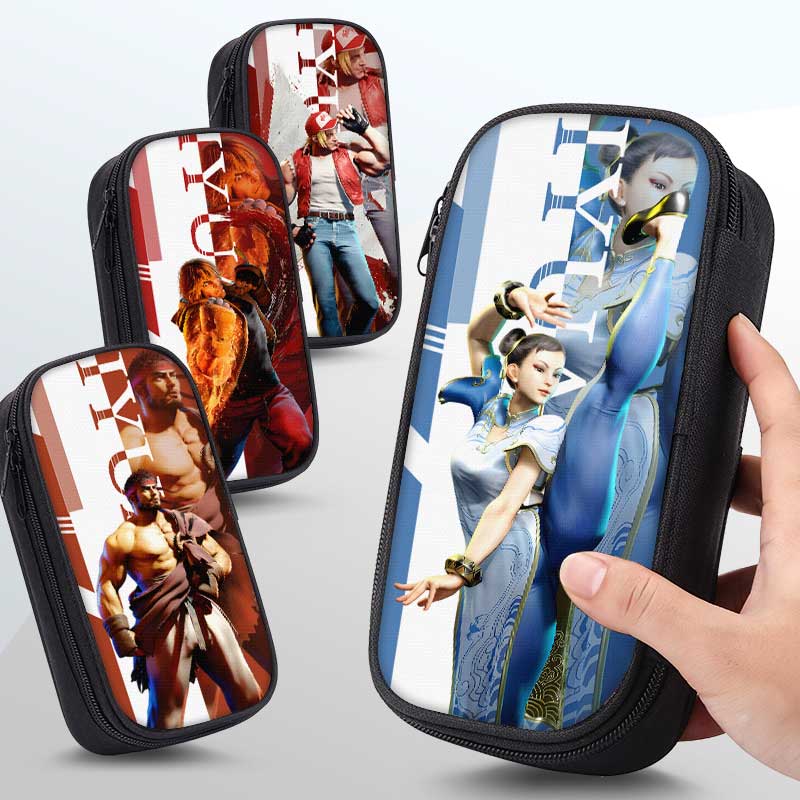 街霸6春丽笔袋小学生铅笔盒2025新款超火文具袋初中生笔盒学生文具盒儿童网红爆款女孩男生男孩款大容量周边