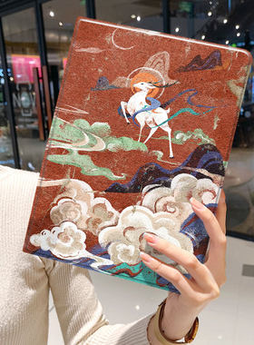 九色鹿华为平板matepad11保护套5s壳air12国漫v8pro男女生8荣耀9周边m6外壳小米7三折6pro适用7s红米kpad2024