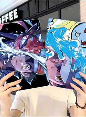 宝可梦小智ipad10保护套pro2024款11寸5苹果air7平板mini6壳4迷你3三折2020带笔槽8第9代2021甲贺忍蛙2018男