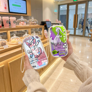 神奇宝贝数据线收纳包手机充电器大容量移动硬盘有线耳机充电宝保护套收纳盒充电线收纳袋ccd相机包仙子伊布