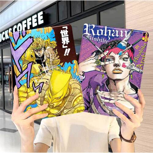 jojo的奇妙冒险ipad10保护套pro2024款11寸5苹果air7平板mini6壳4迷你3三折2020带笔槽8第9代2021世界2018男