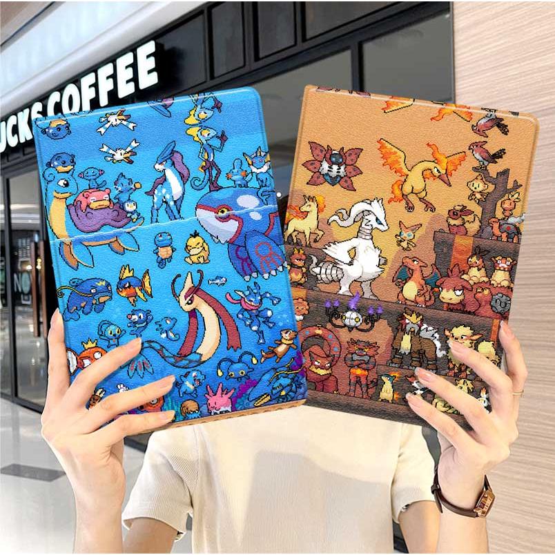 宝可梦ipad10保护套pro2024款11寸5苹果air7平板mini6壳4迷你3适用2三折2020带笔槽8第9代2021周边2018创意风