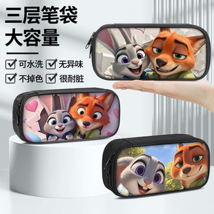 疯狂动物城笔袋小学生铅笔盒2025新款超火文具袋初中生周边文具盒儿童网红爆款男女生男孩款ins风高颜值盖瑞