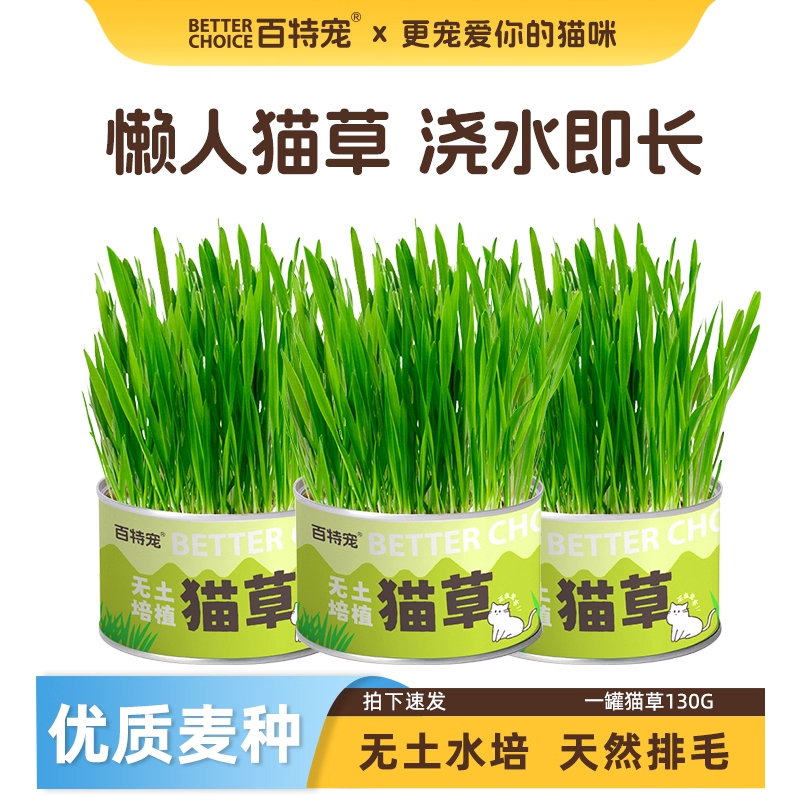 百特宠猫用洁齿调理肠胃猫零食猫草盆栽去毛球猫薄荷增肥猫咪零食