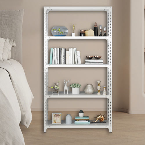 货架多层置物架货架床头柜角钢承重自己组装一体靠墙落地书架