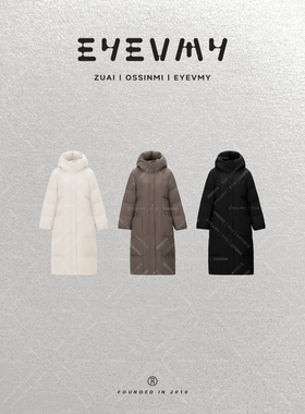 【解冻中空纱鹅绒服】90白鹅长款连帽立领H型廓形外套WT54OWK043