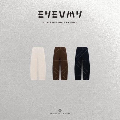 【心仪裤】灯芯绒无弹撞色腰头加绒9分弯刀裤WT54UFU197