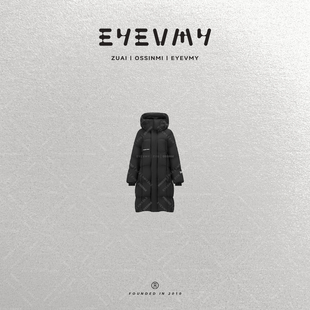 连帽鹅绒服WT54OYQ340 六格抱抱女王长款 长黑金5.0