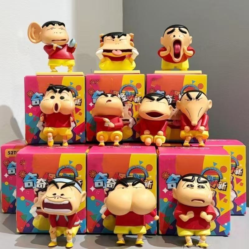 蜡笔小新奇奇怪怪的小新表情包盲盒手办潮玩玩具礼物摆件搞怪礼物
