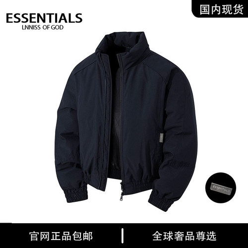 ESSENTIALS LNNISS 2025秋冬季新款男士潮流简约立领棉袄保暖棉服