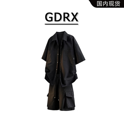 美式男生夏季新款套装宽松短袖