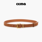 CEMA真皮皮带女磨砂复古时尚 颜安同款 休闲百搭时髦腰带女