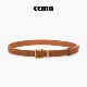CEMA真皮皮带女磨砂复古时尚 颜安同款 休闲百搭时髦腰带女