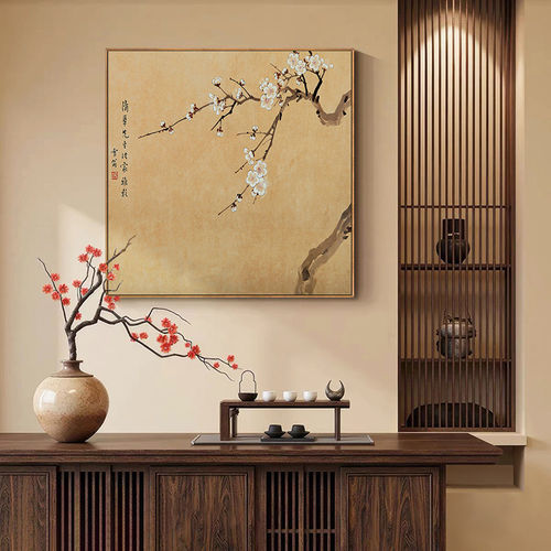 宋氏美学中式禅意花鸟方形挂画