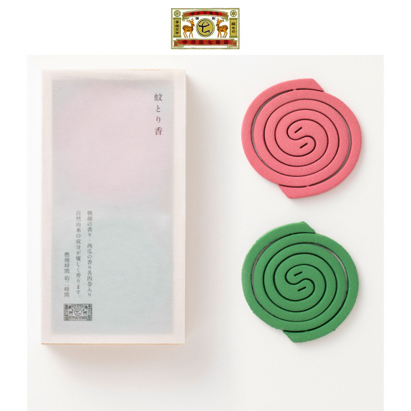 金鸟之夏驱蚊线香8卷 4味清淡香气蚊香带香托 中川政七商店日本