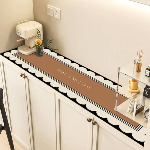 ins风小清新鞋柜台面皮革垫免洗长条吧台面保护垫防水防油电视柜