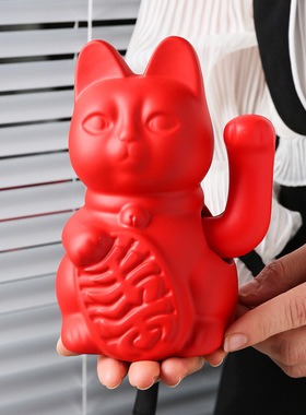 招财猫小摆件自动招手收银台家居客厅店铺桌面治愈装饰品开业礼品