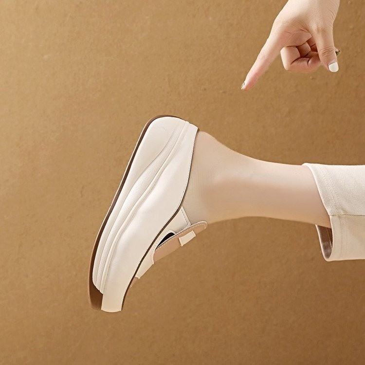 品牌特价包头半拖鞋女外穿2024夏季真皮厚底坡跟妈妈凉鞋软底舒适