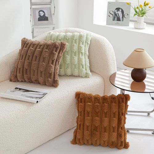 中古法式奶油色黑白小香风抱枕套现代轻奢沙发客厅靠垫床头靠枕套