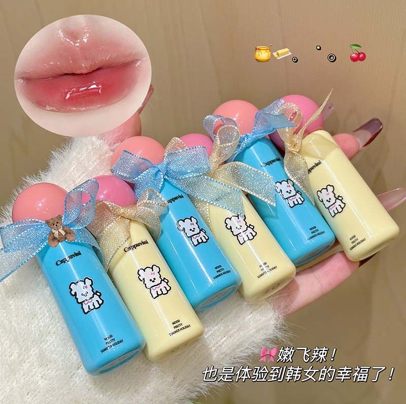 奶绒小狗镜面唇釉不沾杯不掉色学生党平价水光口红小众滋润嘟嘟女