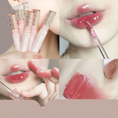 泡泡唇釉镜面水光玻璃唇釉女口红平价学生奶茶色唇彩自然持久新品